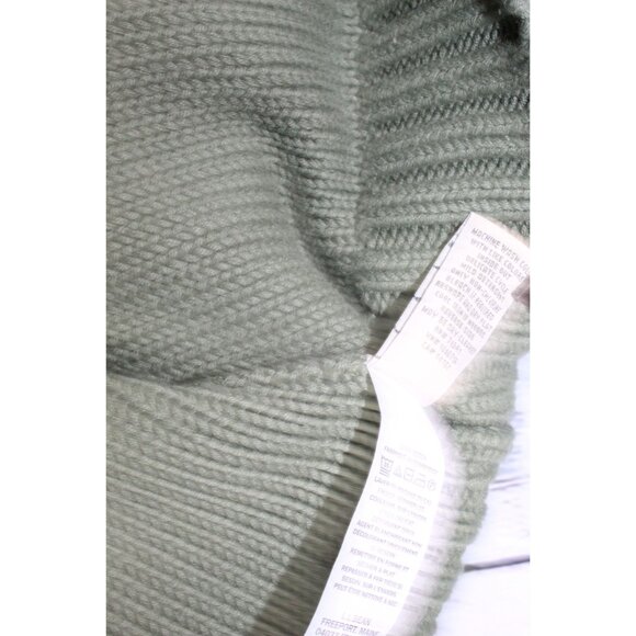 LL Bean Double L Cable Chunky Knit Sweater Crewneck Bay Leaf Size XL - Picture 9 of 9